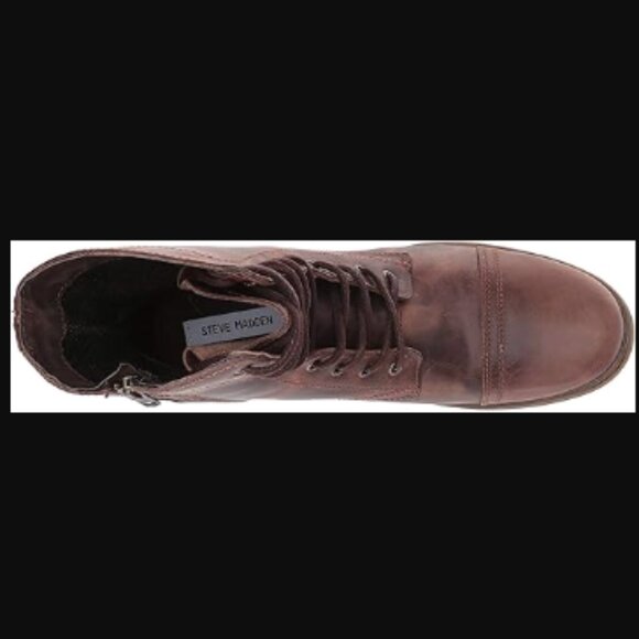 NIB Steve Madden Men's Genuine Leather Combat Boots, 11.5 Wide - Picture 4 of 13